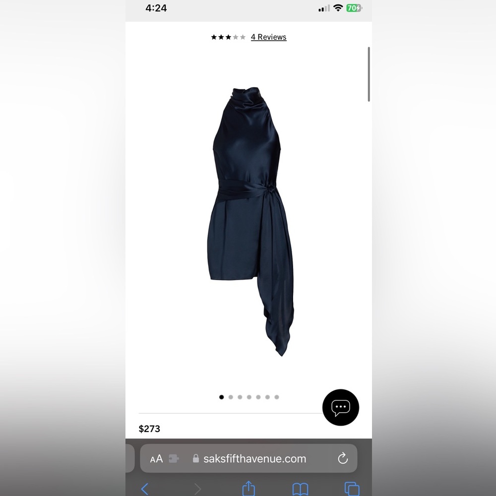 Xs Amanda Uprichard Sandrine Mini Dress in navy